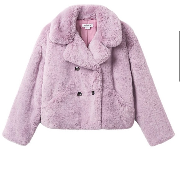 Noize faux fur lilac coat - Picture 1 of 10